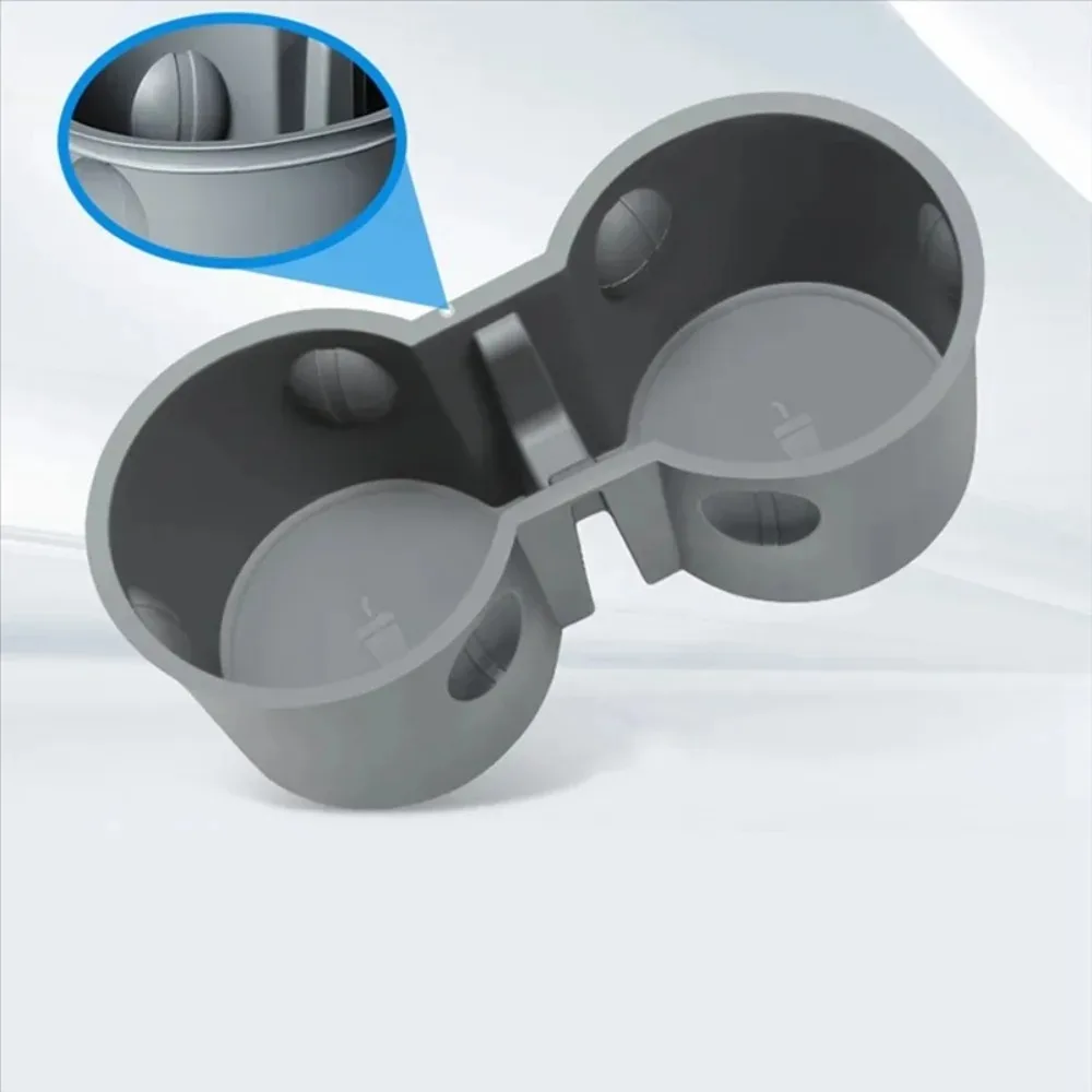 휴대용 이중 홀 차량용 컵홀더 TPE 소재 유니버설 핏 차량 센터 콘솔 수납함 인테리어 용품