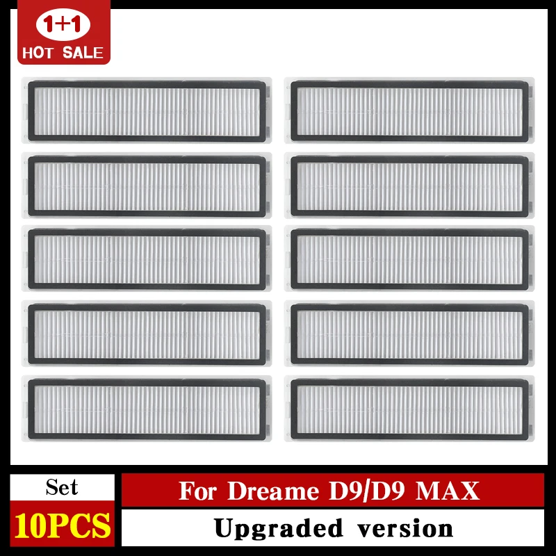 

Запчасти для робота-пылесоса Dreame D9 / D9 max, фильтр НЕРА, основная боковая щетка, насадка на швабру, запасные части