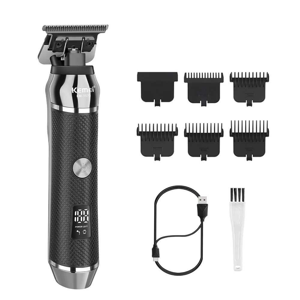 Kemei الرجال مقص الشعر الكهربائية USB قابلة للشحن...
