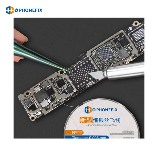 سلك جمبر فضة دقيق SUNSHINE SS-007E (سمك 0.007mm) – لإصلاح مسارات البصمة والفلاتات المقطوعة 6