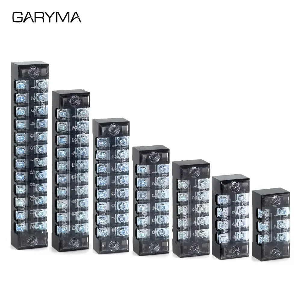 Wire connectors 600V 15A Dual Row Barrier Screw Terminal Block Strip 3 4 5 6 8 10 12 Positions TB Series