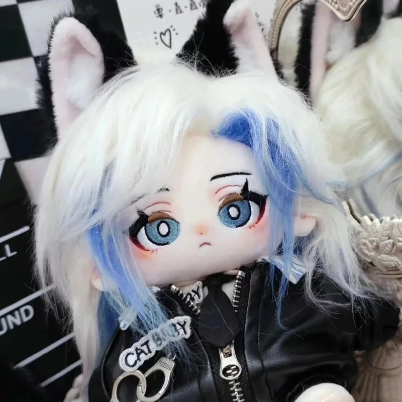 Anime BLUE LOCK White Hair 20cm Nude Body Plush Doll Toys Soft Stuffed Plushie a6225