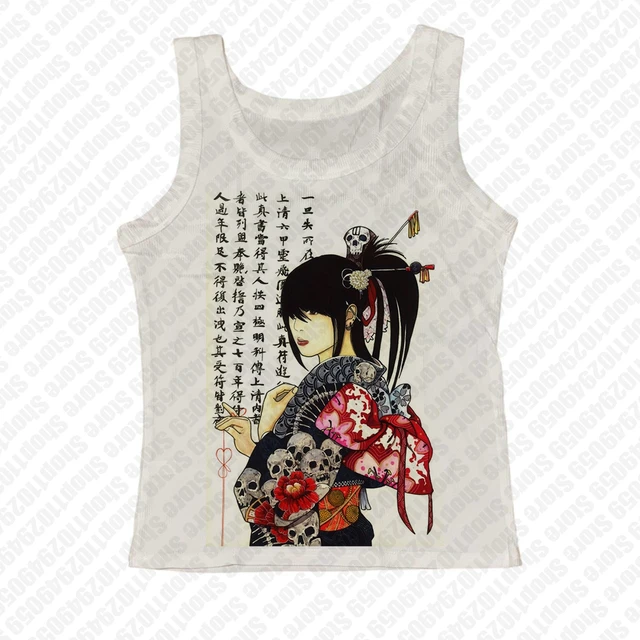 Punk gothique Vintage rue femmes graphiques imprimé Grunge T-shirt Y2k vêtements esthétique mignon mince culture hauts chemise mince Emo bébé T-shirt 1