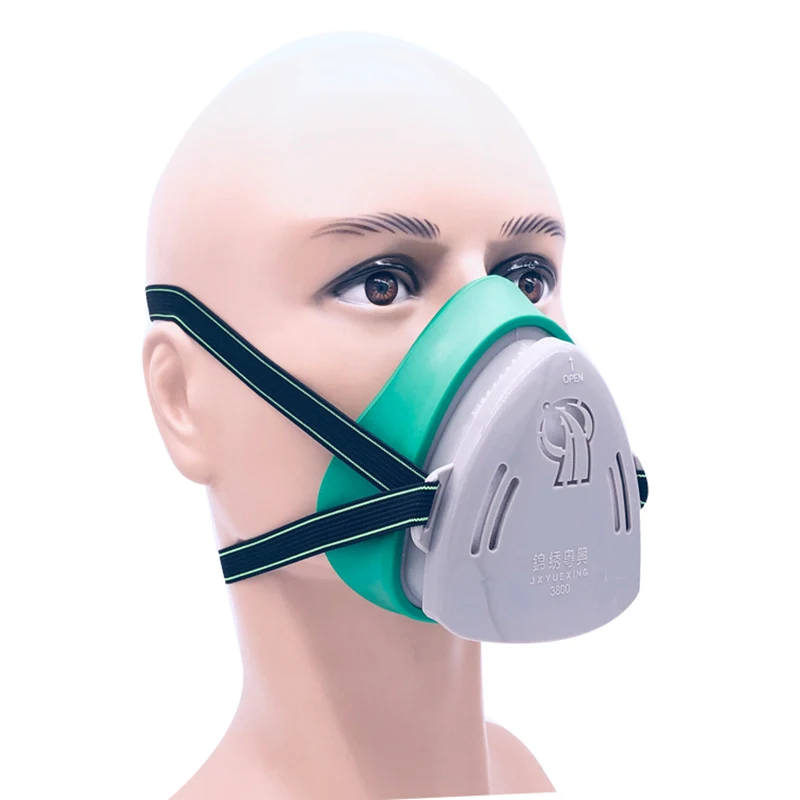Gas Respirator Professional Dust Mask Dust Proof Respirator Rubber Work Safety Mask For Builder Carpenter Daily Haze Protection
