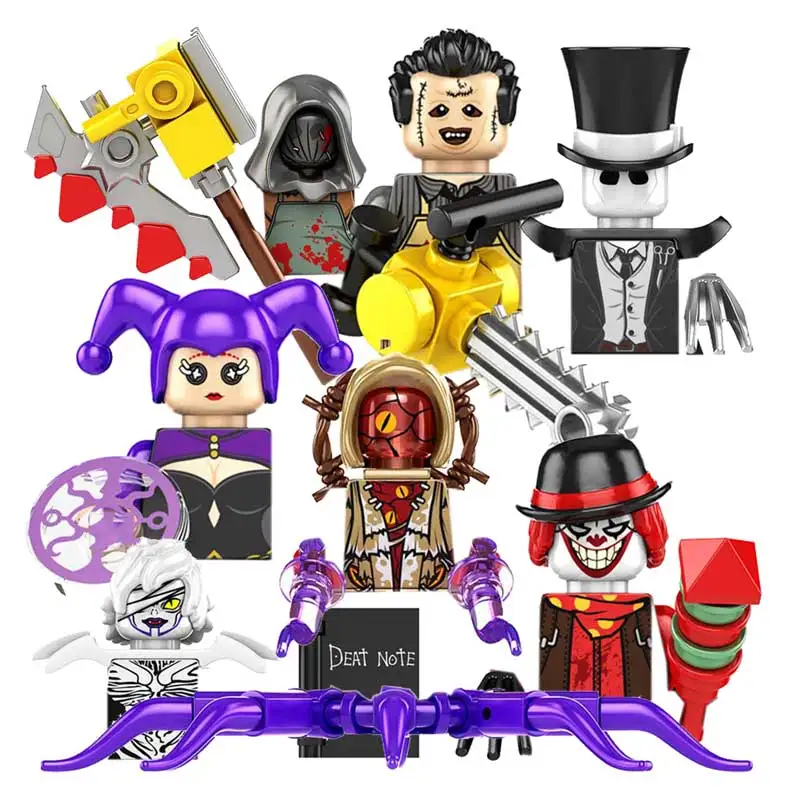 

KF6173 Halloweens Building Blocks Horror Jack Ripper Butcher Jason Death Leatherface Cartoon Mini-Figures Action Toy Bricks Kids