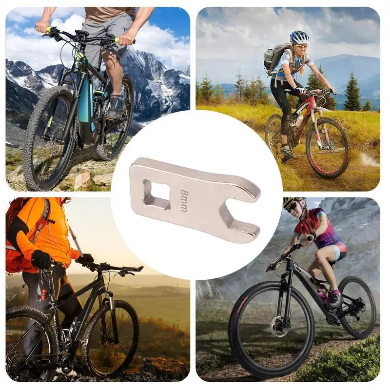 Bicycle 8mm Open-End Wrench With 1/4" Torque Adapter Steel MTBs Road Bike Hydraulic Disc Brake Lever Line Bolt Tool