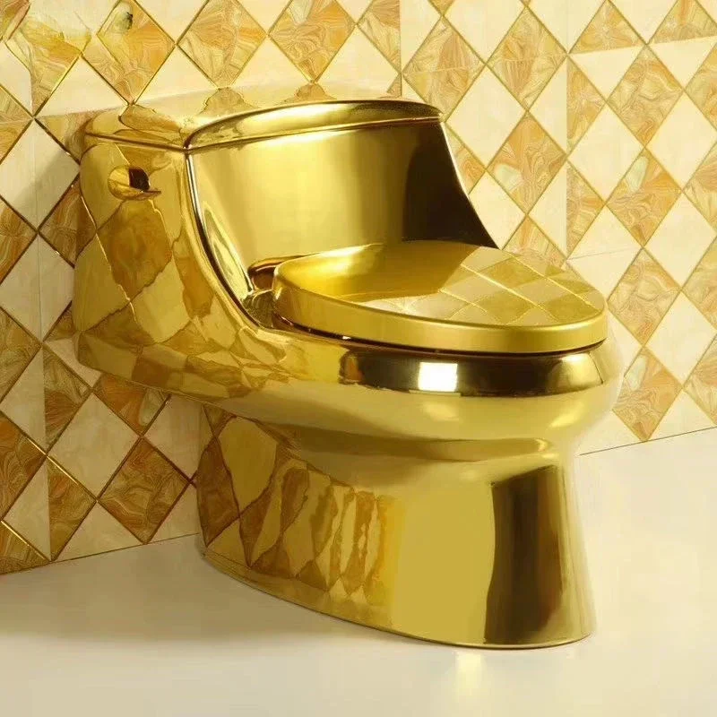 

Luxury Gold Toilet Gold-Plated Toilet Gold Flush Toilet European Style