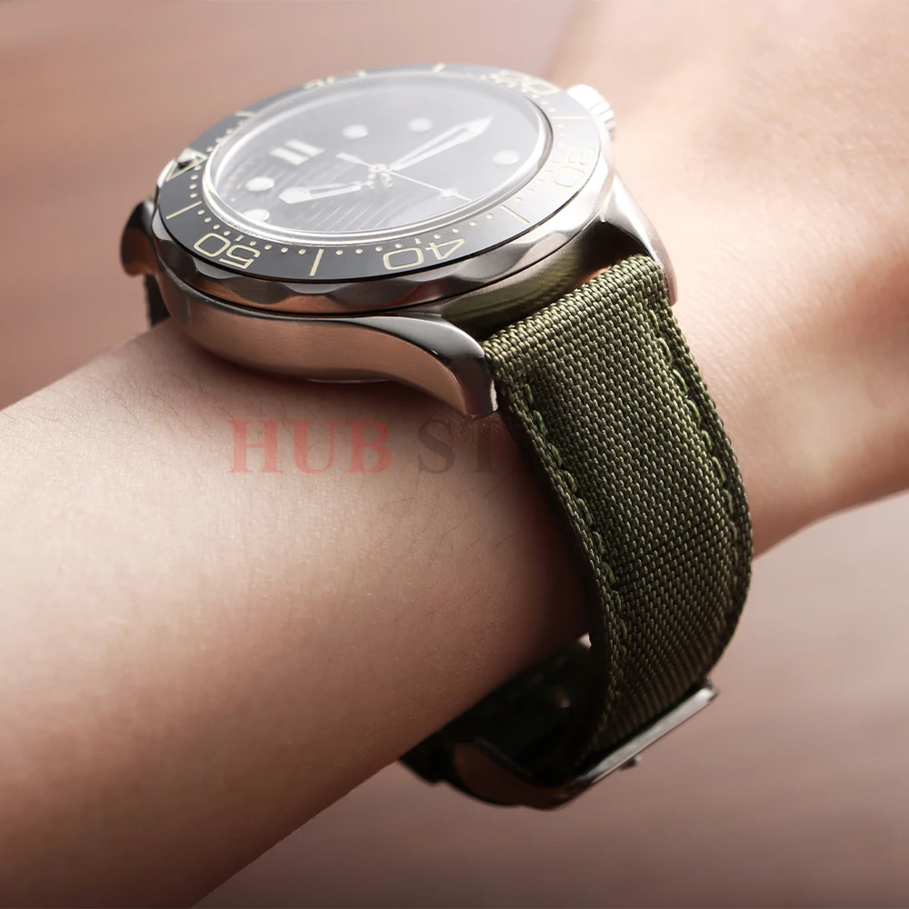 Premium Sailcloth Fabric Watch Strap - Waterproof Quick Release Wristband
