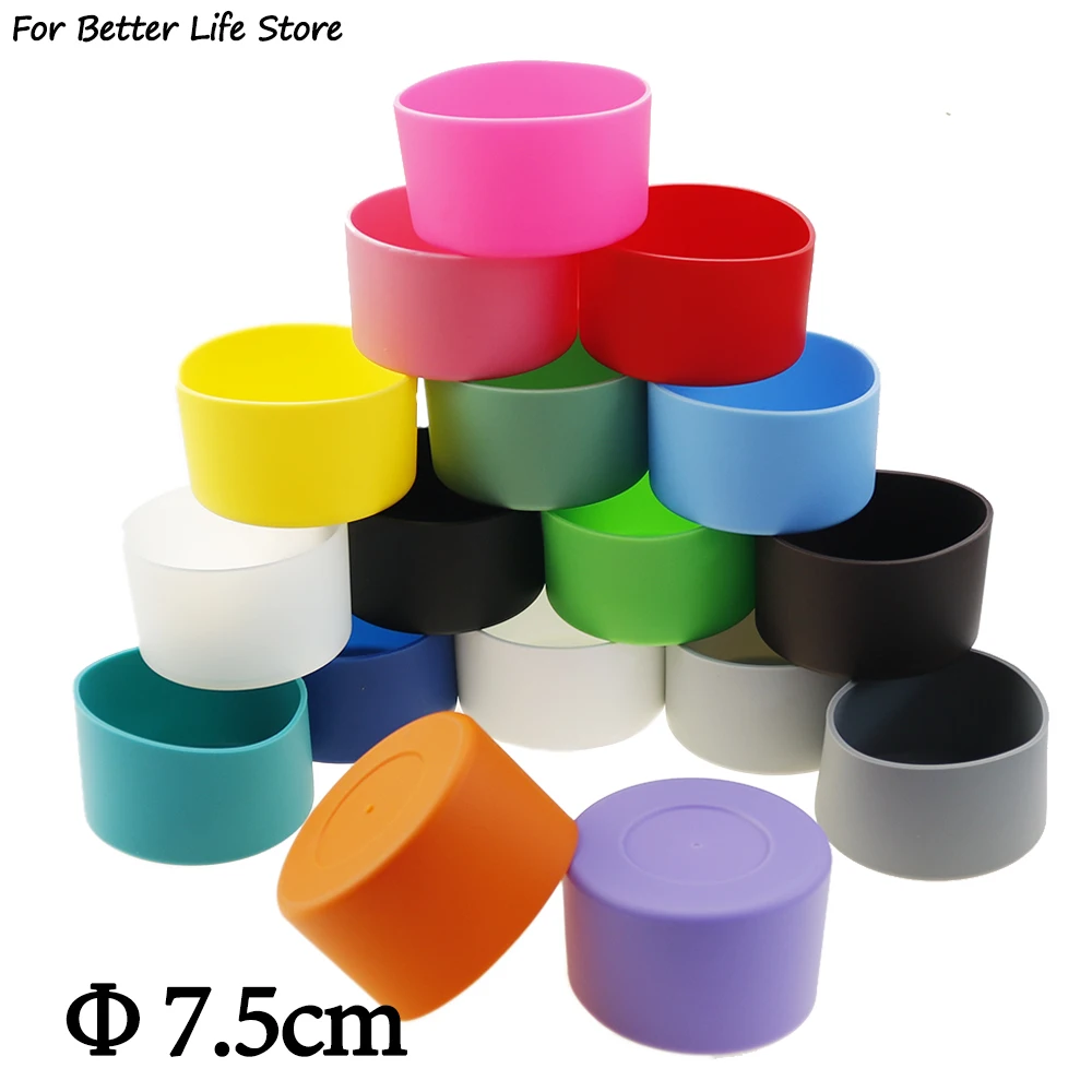 Soft Silicone Cup Bottom Sheath Protector Sleeve For Glass Water Tea Bottle Anti Damage Accessories 1Pc