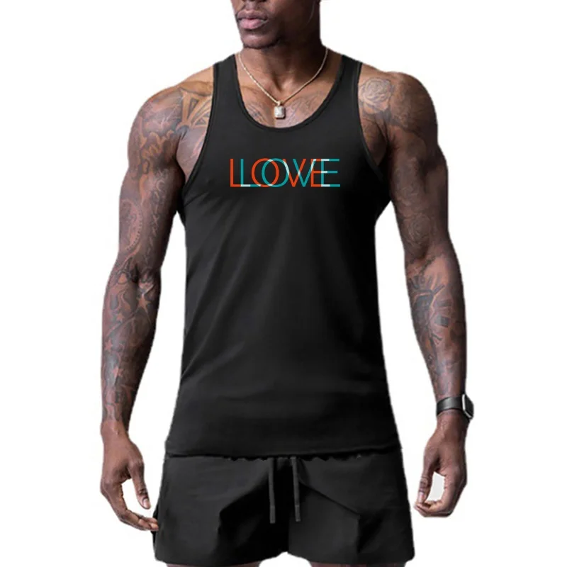 

Brand Mens Sportwear Gym Workout Clothing Training Quick Dry Tank Top Mesh Vest Trend Hip-Hop Fashion Sleeveless Singlets