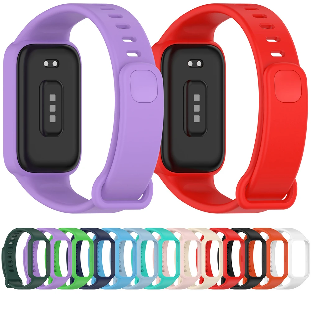 Premium Quality Soft Silicone Watchband - Single Color Integrated Strap for Active Lifestyle Accessories