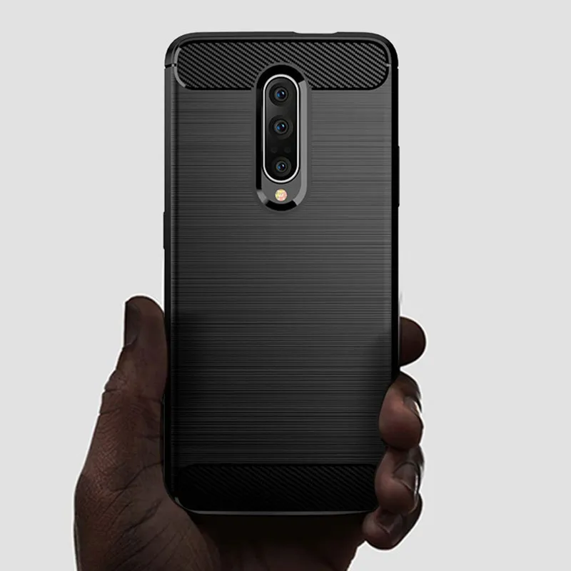 Premium Carbon Fiber Shockproof Silicone Phone Case with Full-Body Protection - Sleek and Durable Back Cover
