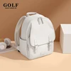 GOLF Backpack Leather Vintage Women Small Black Backpacks Multi Pockets White Backpack Purse Waterproof Buckle Ladies Back Bags 2