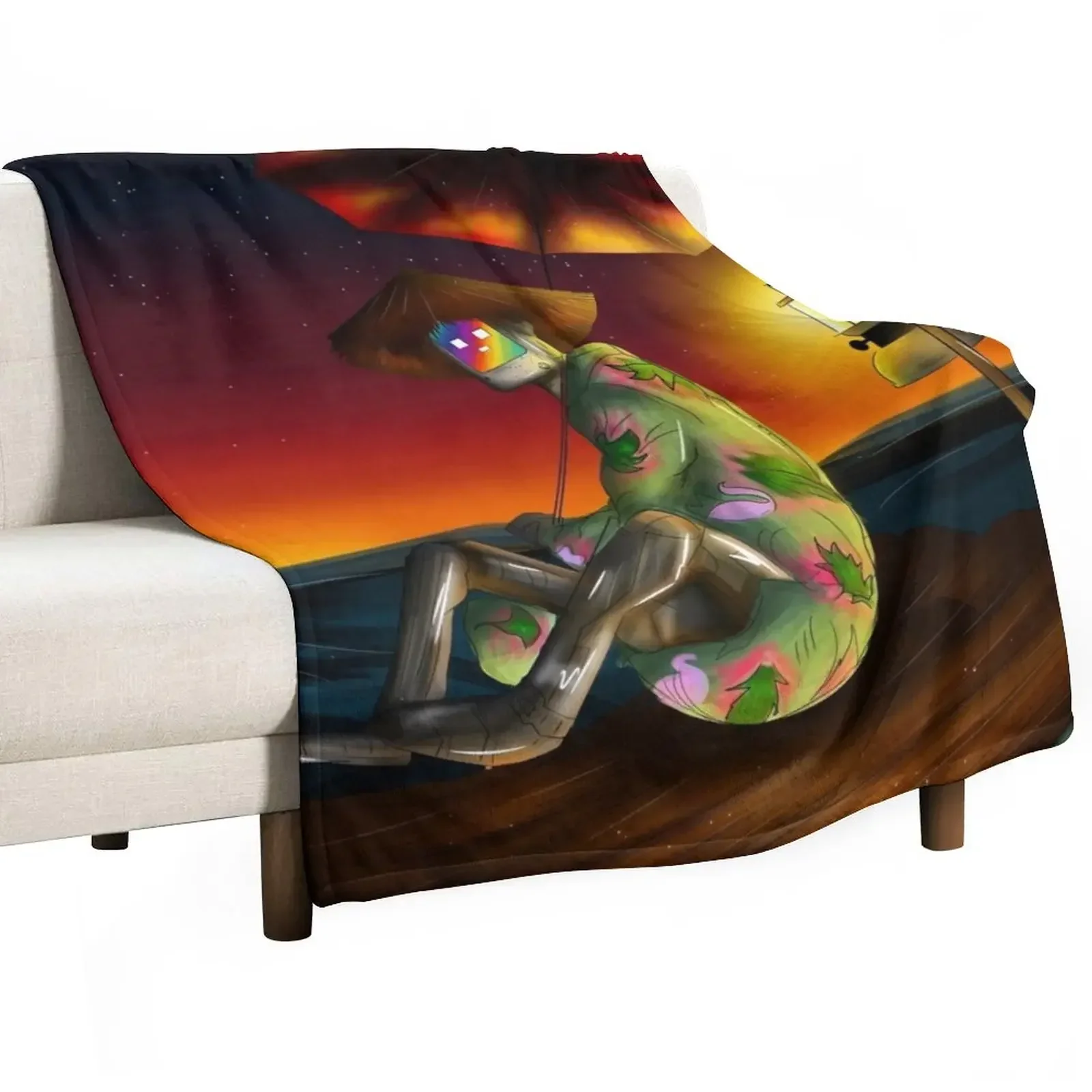 

Momo // Stray Throw Blanket For Baby Soft Big manga Blankets
