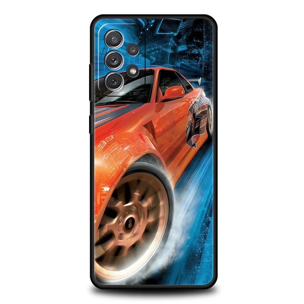 Drift Sports Car Design Silicone Phone Case