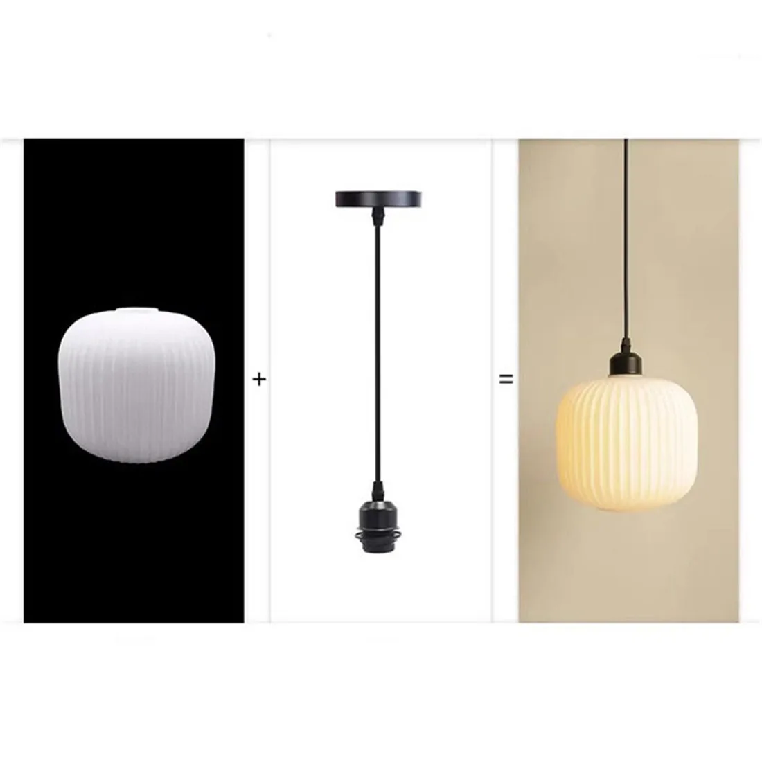 Tenlacum E27 E14 Vetro Ombra Cilindro Vetro Sostituzione Ombra Lampada, Stile Moderno Parete Lampada A Sospensione (1