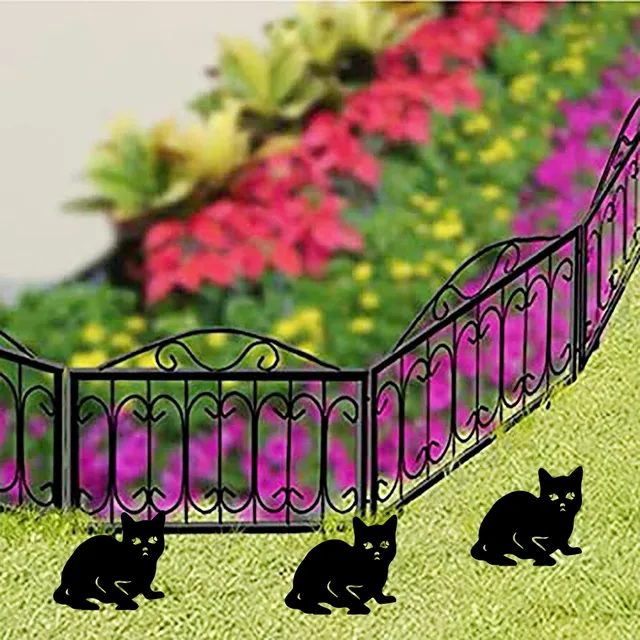 Húsvéti Udvari Díszek Műanyag Üreges Fedélzeti Kártya Dísz Kültéri Fekete Macskák Gyep Jel Macska Művészet Rajzfilm Szobor - Image 4
