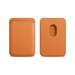 Premium Finewoven Card Wallet Case with Magsafe Strong Magnetic Cover - With Box (Golden brown)