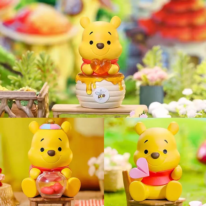 Disney Winnie The Pooh Action Figure Dolls Toys Disney Pooh Sweet Series Winnie Bear Anime Figures Collection