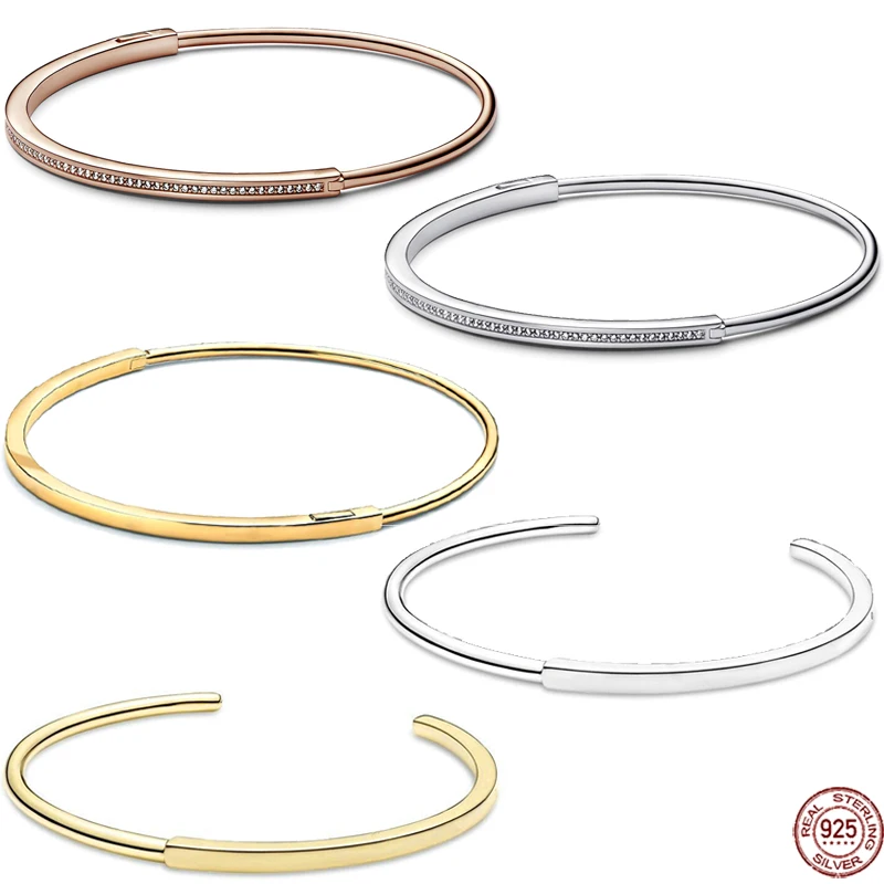 

2023 New 925 Sterling Silver Classic I-D Series Open Bracelet Exquisite Charm Bracelet Gift for Family, Girlfriend, and Friends