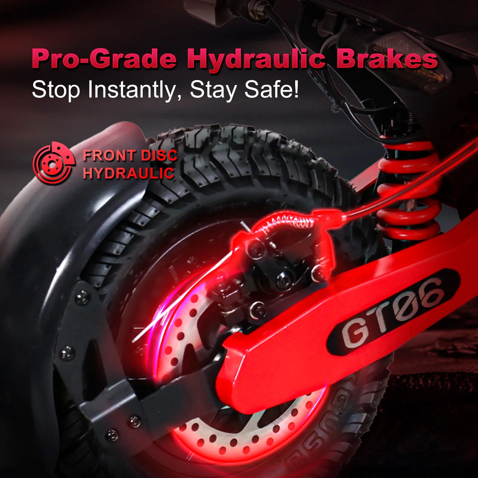 Adult electric scooter, electric commuting scooter, range of 28 miles, 1200W motor dual braking system and shock absorption 5