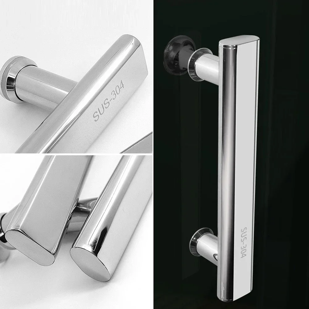 Door Handle Shower For Shower Enclosures Accessories Bathroom Chrome Decoration F-shaped