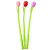 24Pcs Wholesale Valentine's Day new tulip gel pens novelty simulation flower stationery student writing tools school supplies 5
