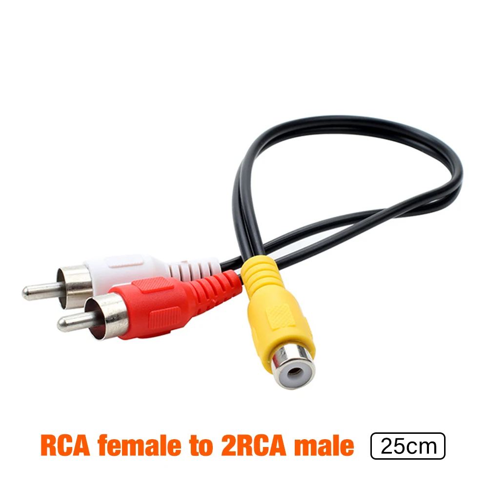 Premium RCA Y Splitter Cable - 1 In 2 Out Audio Adapter