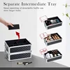 4 in 1 Rolling Makeup Case Cosmetic Train Case Trolley Roll Travel Box for Makeup Artist, Hairstylists, Nail Tech Makeup Cart 2