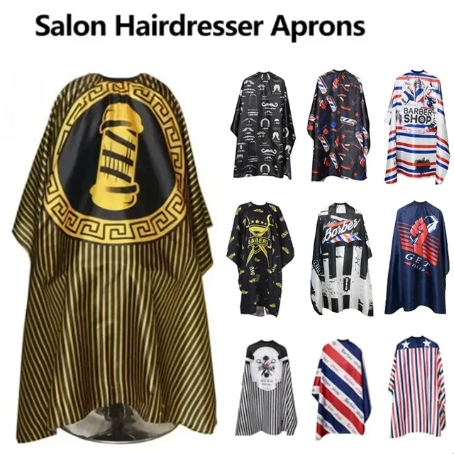 Cape imperméable pour salon de coiffure et barbier, tabliers rétro pour styliste professionnel 1