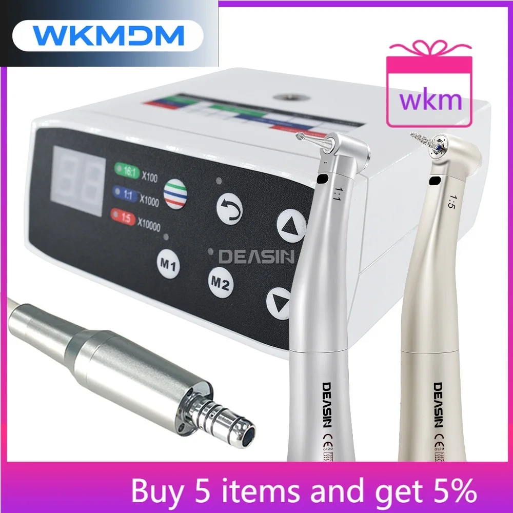 DEASIN 8000A den tal Electric LED Micro Motor Brushless Internal Spray Brushless Electric Micromotor Dentist Low Speed Handpiece