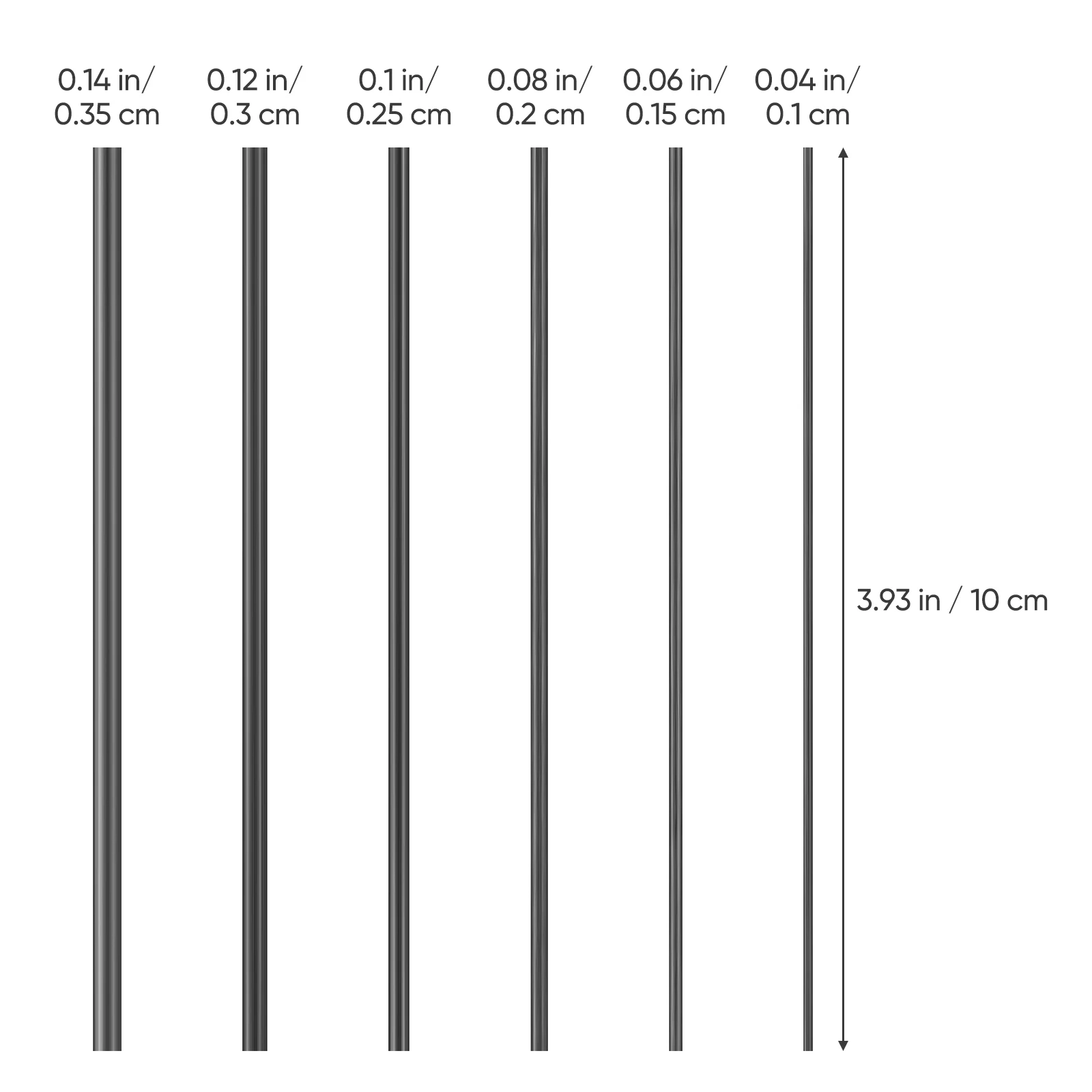 6 Pcs FishTrip Fishing Rod Repair Kit Carbon Fiber Sticks High Strength for Repair Broken Fishing Rod Rotary Tool 10cm
