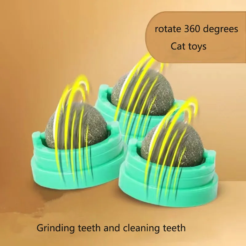 thumbnail image 2 of Deago 3 Pack Catnip Balls For Cats Wall, Edible Cat Nip Licking Balls, Safe Healthy Cat Nip Ball Rotatable Catnip Roller Cat Teeth Cleaning Relieve Cat Anx 2 of 13
