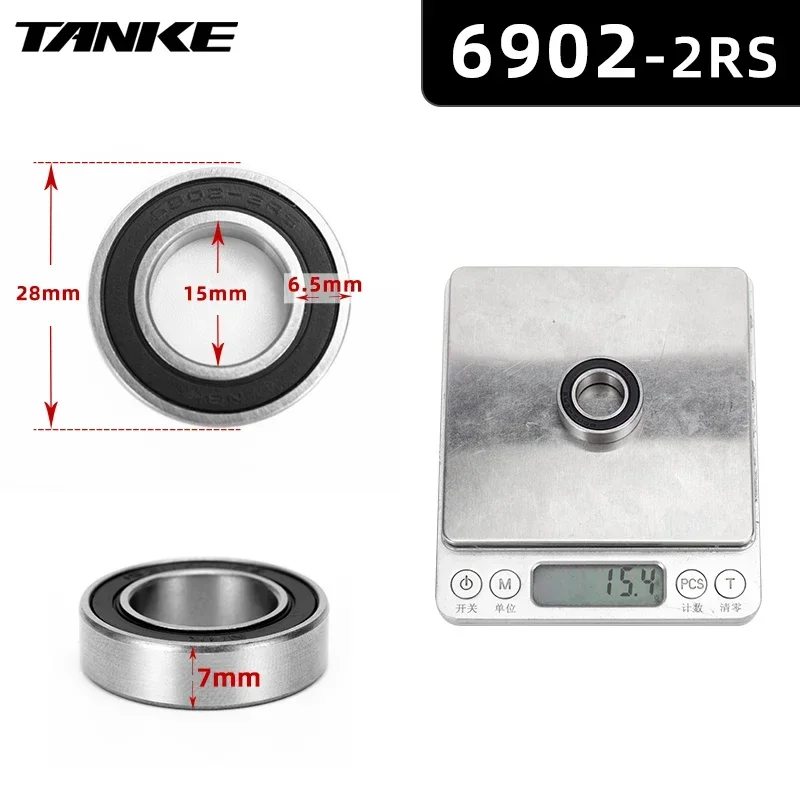 Bicycle hub NBK bearing Palin 16257 or 6902 or 6804 6903 2RS Sealed Bearing Repair Parts For TANKE TH-390 Bicycle Accessories