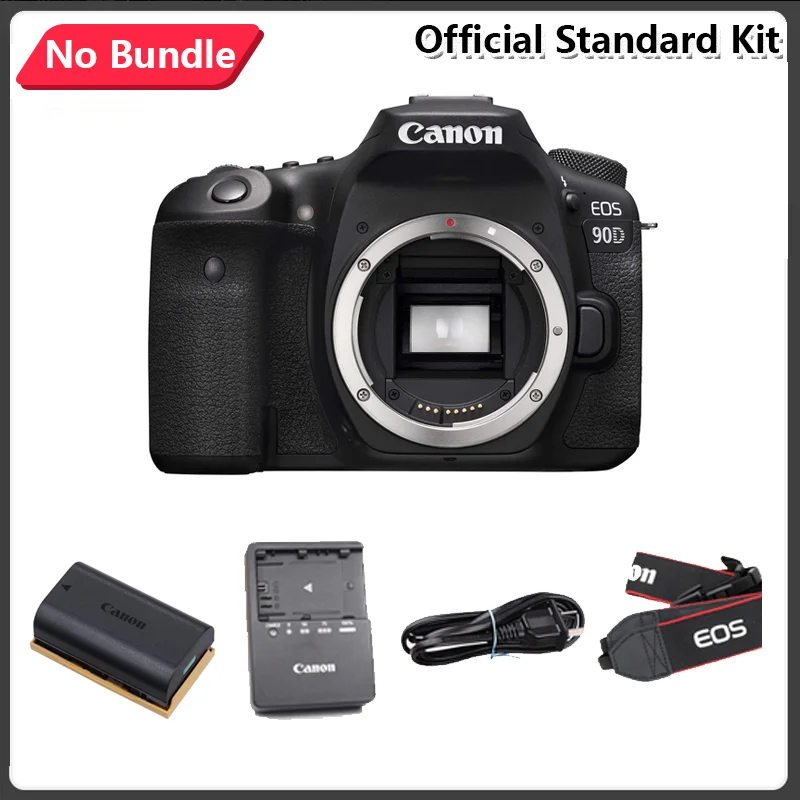EOS 90D DSLR APS-C ڈیجیٹل کومپیکٹ کیمرہ ہائی پکسل فوٹوگرافی پروفیشنل کیمرہ EF-S 18-55mm F4-F5.6 IS STM لینس کے ساتھ