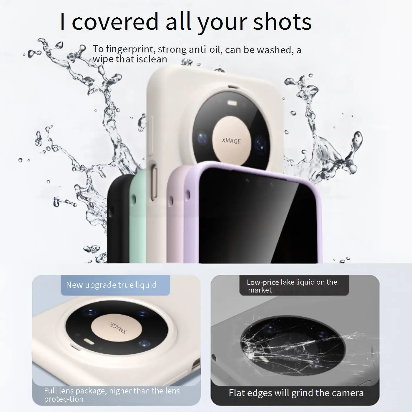 Liquid Silicone Shockproof Soft Phone Case - Fashion Minimalist Skin-Friendly Cover