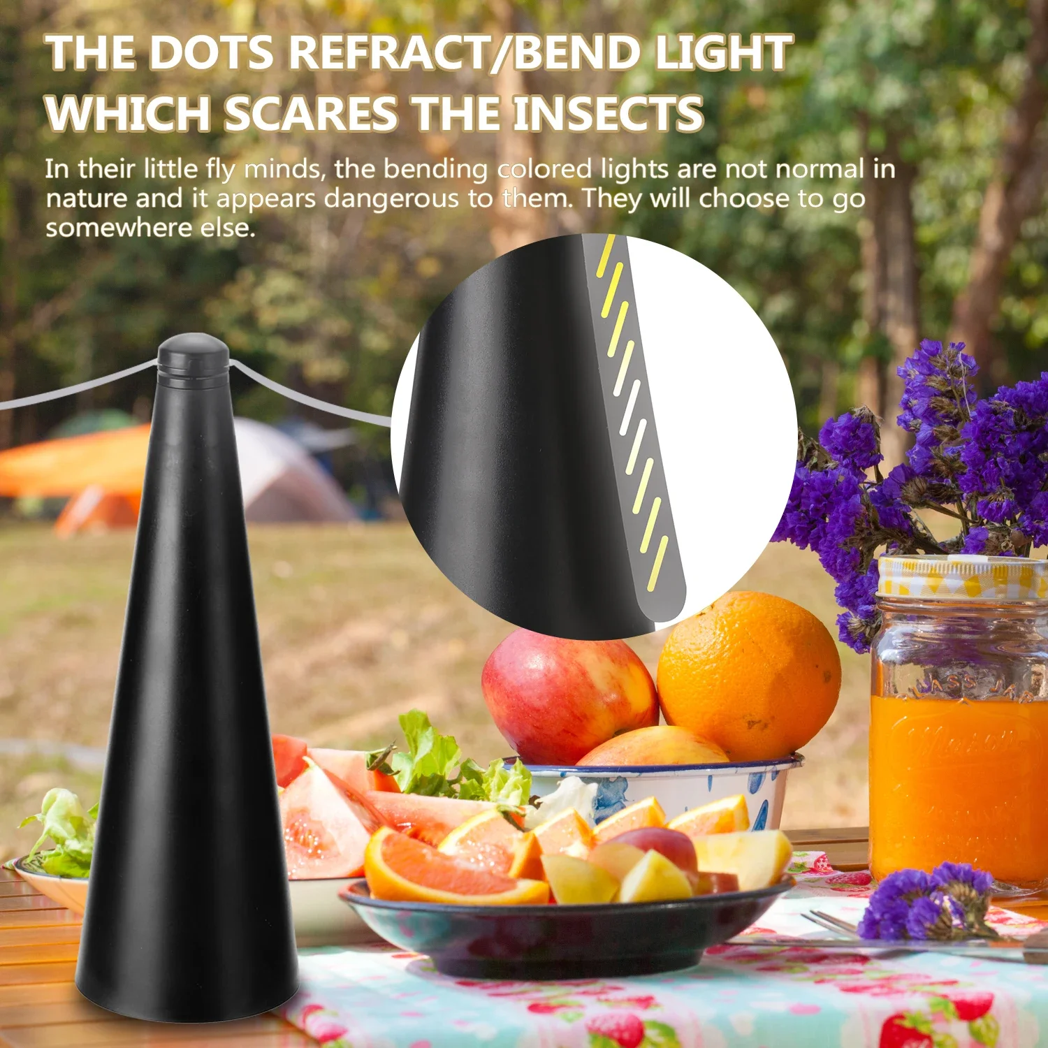 Flunts repellent table fan, Fan with USB or AA battery, flies repellent, portable pest control, picnic and party 4