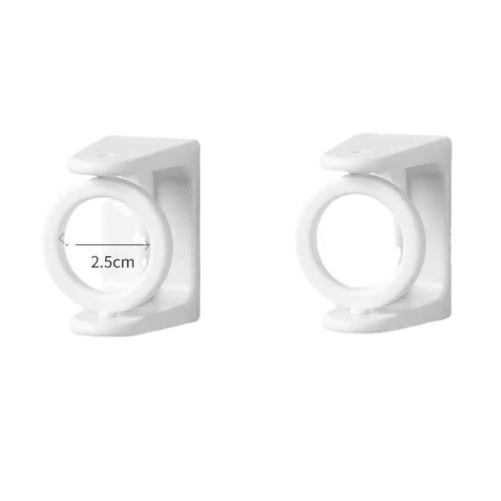 New Circular Telescopic Rod Self Adhesive No Drilling Rotatable Curtain Rod Bracket Pole Hook Holder