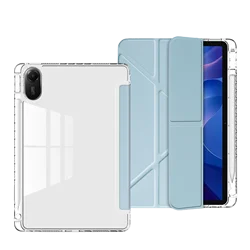 Slim Clear Hard Back Case with Multi - Angle Stand and Pencil Slot - Shockproof Protection for 8.8in Xiaomi Mini (SKY BLUE)