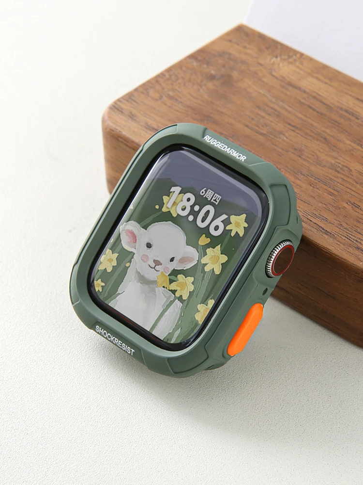 Stylish Letter Armor Shockproof Watch Case - Premium Anti-Fall Protection Cover