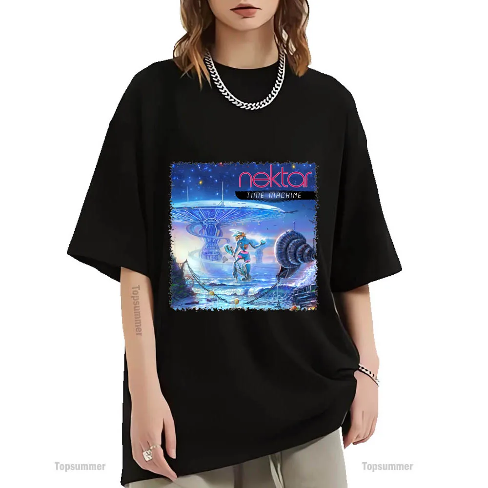 Time Machine Album T-Shirt Nektar Tour T Shirt Men Streetwear 90S Black Tshirts Women Graphic Print Clothings