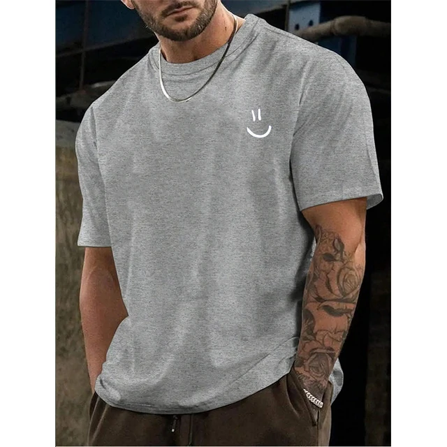 Funny Smily Face Print Tshirt Men Summer Casual Round Neck Short Sleeve Clothes Harajuku Unisex Polyester Tee Streetwear Tops 3 Funny Smily Face Print Tshirt Men Summer Casual Round Neck Short Sleeve Clothes Harajuku Unisex Polyester Tee Streetwear Tops 3