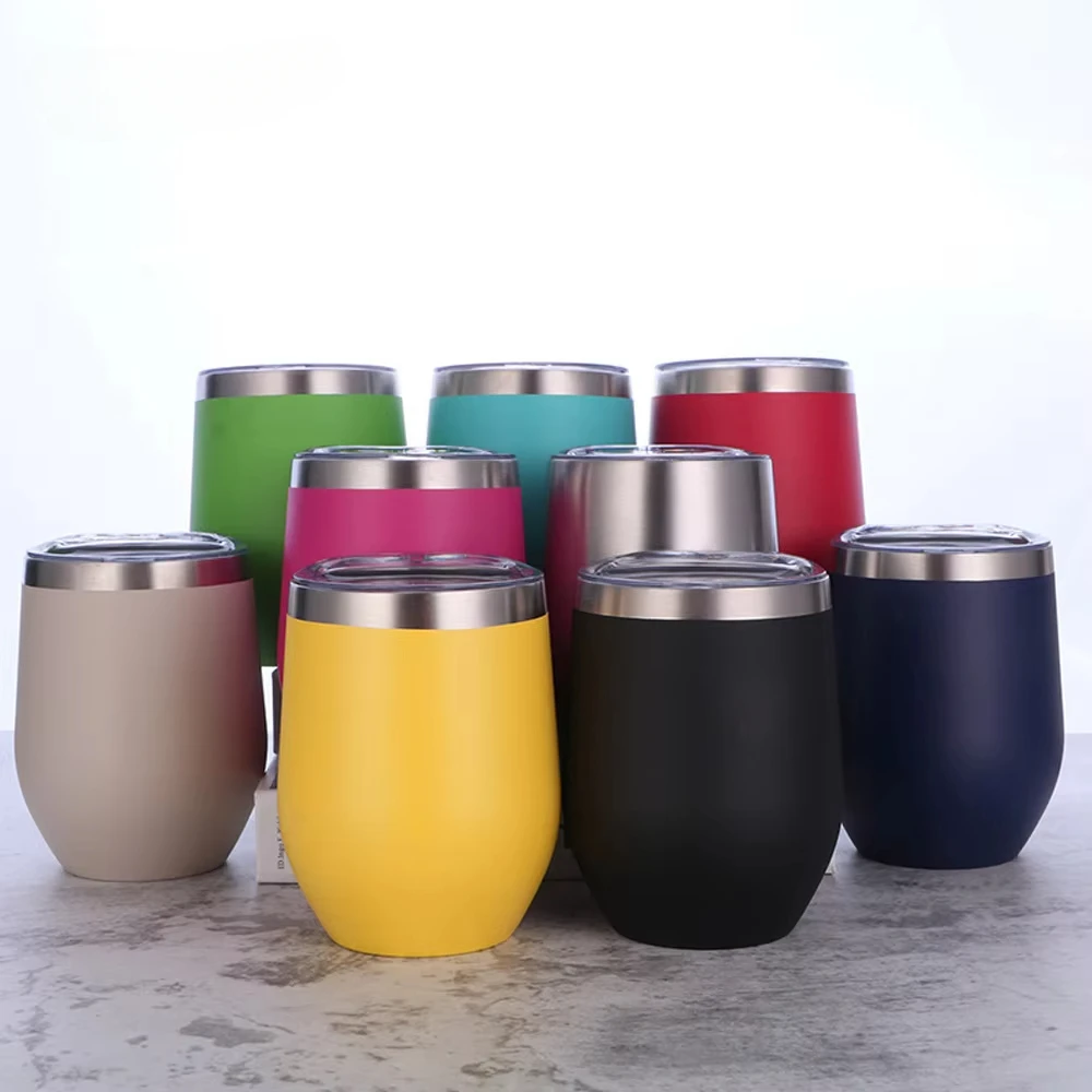 Stainless Steel Cup 12OZ Eggshell Cold and Hot Thermal for Coffee Beer Wine