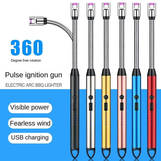 Wholesale Windproof 360 Degree Free Rotation BBQ Lighter USB Rechargeable Electric  Arc Lighter for Candle Kitchen - China Flameless Lighter and Arc Plasma  Lighter price