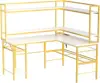 Unikito L Shaped Desk with Power Outlet, Reversible L-Shaped Corner Computer Desk with Storage Shelves & Monitor Stand, Gaming 6