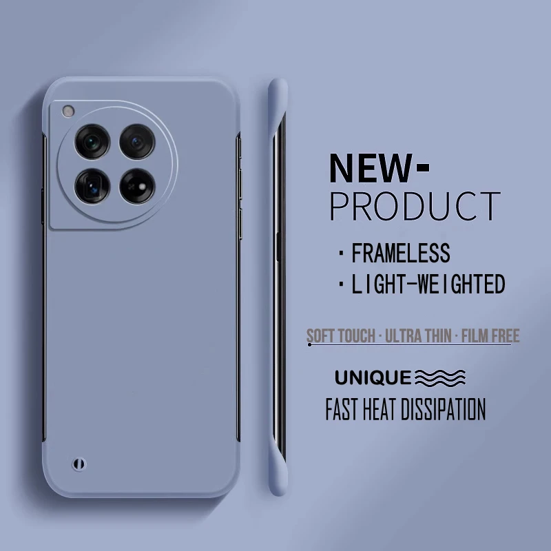 Frameless Matte Hard PC Protective Phone Case - Solid Shell Cover with Bumper