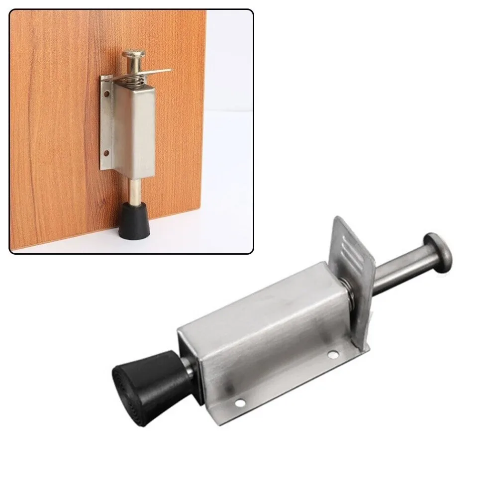 

Door Foot Stopper Holder Floor Stop Buffer Gate Stay Catch Latch Stainless Steel 140mm Foot Pedal Door Stopper Doorstops