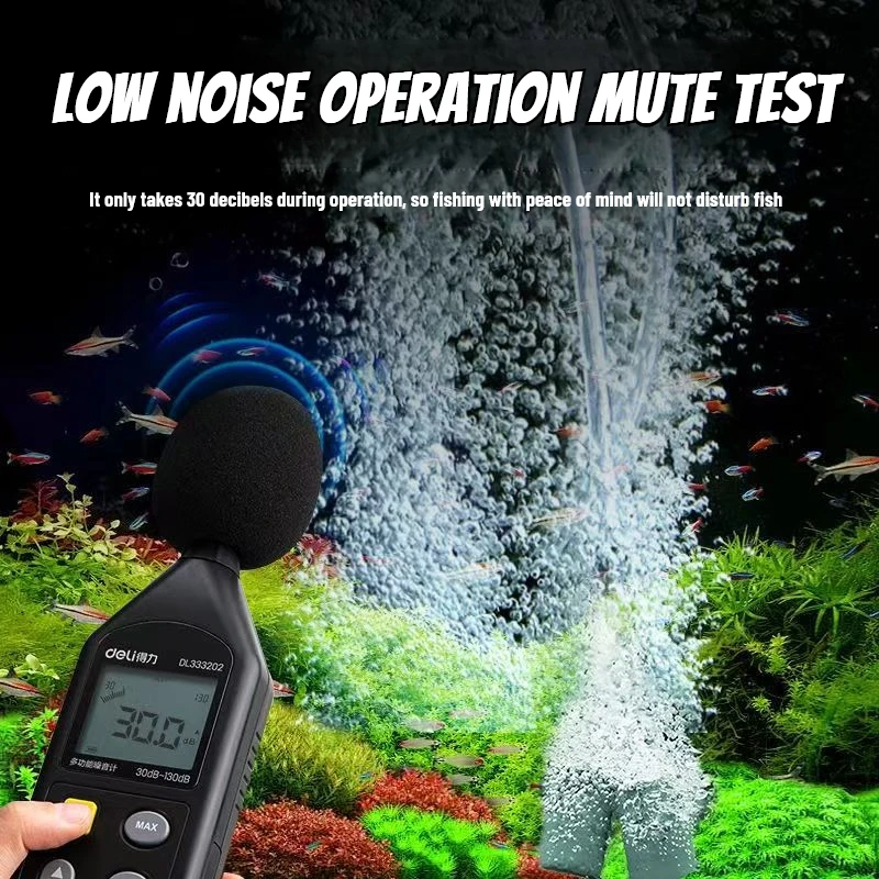 5W USB Rechargeable Oxygen Pump for Outdoor Fishing/Aquarium, Portable Aerator with 48H Runtime for Night Fishing 4