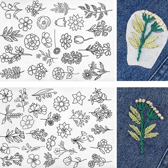 Embroidery Water Soluble Stabilizer Stick And Stitch Embroidery Flower  Pattern Paper Transfer Patch For Clothes DIY Embroidery - AliExpress