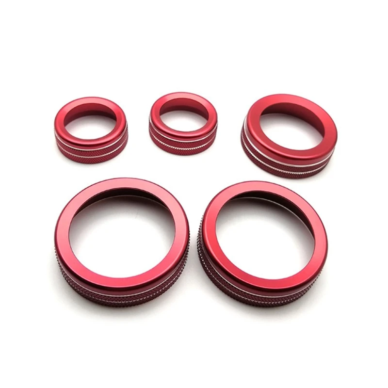 

5 Pack Air Conditioner Switches Knob Covers ACClimateControl Knob Rings Air Conditioner Switches Cover for Vehicles